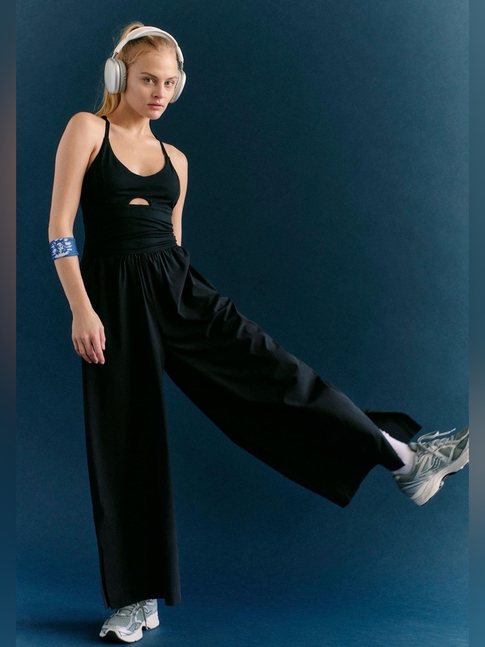 NWT FREE PEOPLE MOVEMENT RENEWAL WAVES ONE PIECE JUMPSUIT BLACK